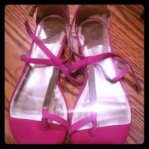 Hot pink flat sandle